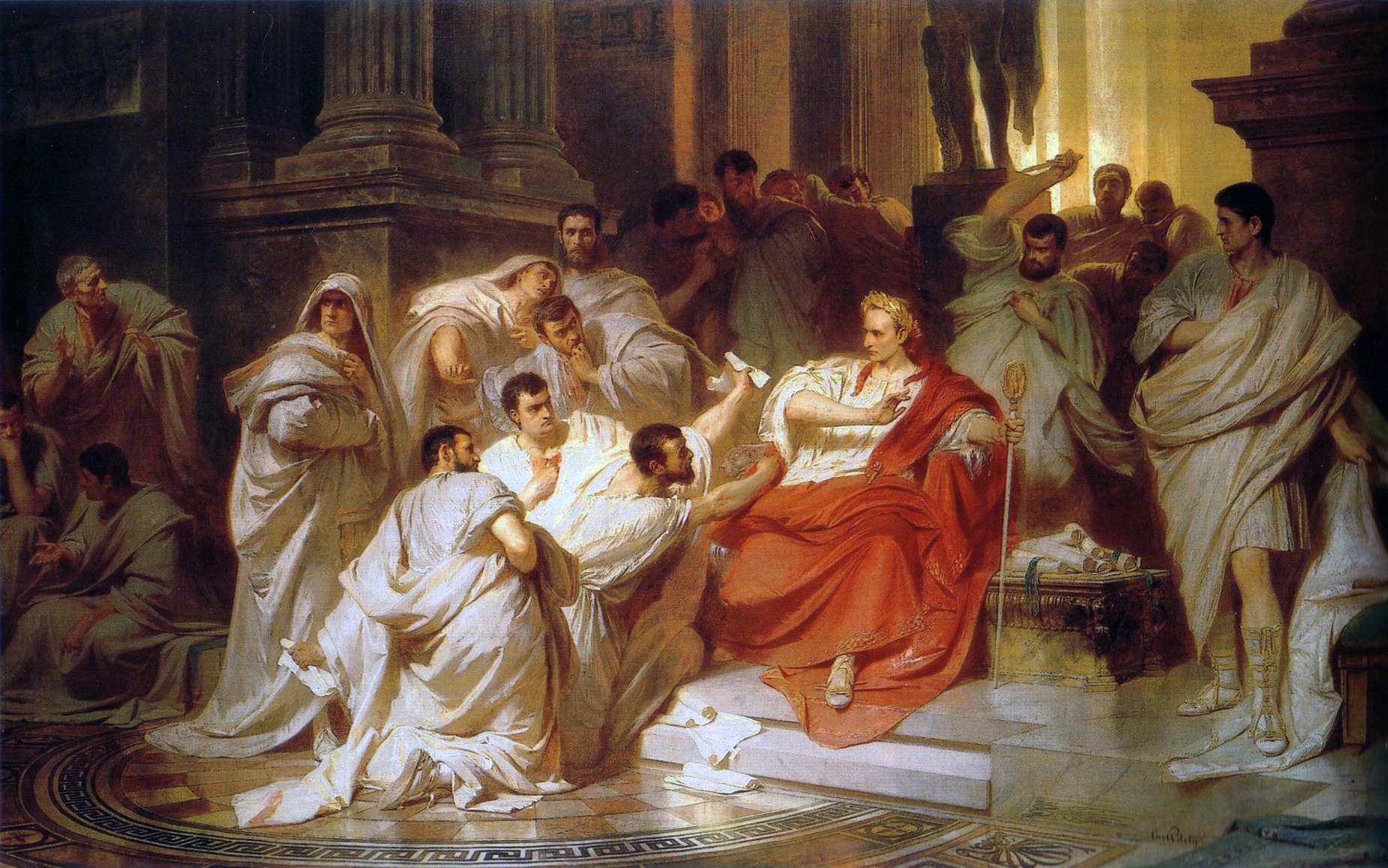 <b>fig.2</b>Karl von Piloty, La Mort de César