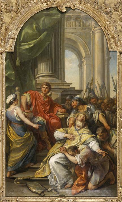 <b>fig.7</b>Carl Van Loo, <i>La condamnation  de saint Denis</i>